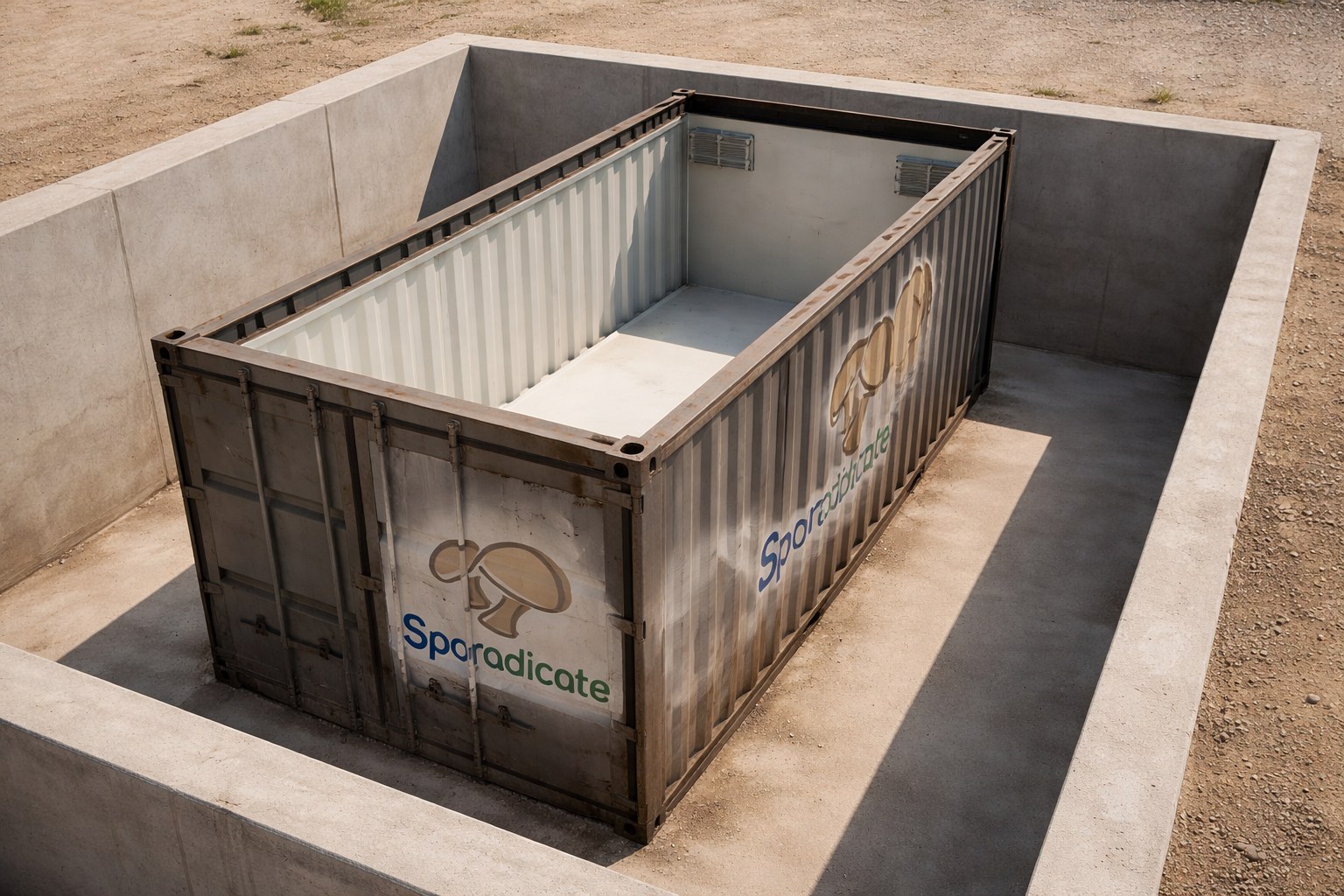 Sporadicate modular mycelium bunker concept
